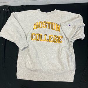 Champion Boston College Gray Crewneck Sweatshirt made in USA vintage